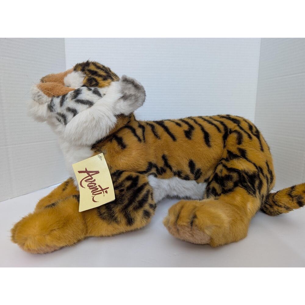 Vintage Applause Avanti Tiger Cub Plush 1988 Jockline Italy Stuffed Animal